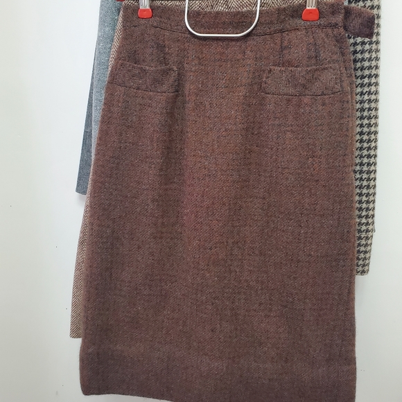 Lot of 6 Vintage retro tweed wool tailored skirts - Picture 2 of 12